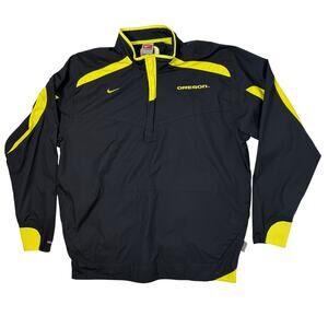 Nike Oregon Ducks Windbreaker Jacket Men’s Medium 1/4 Zip Retro Y2K Style